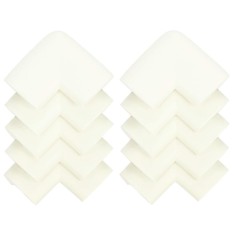 Set 10 protectii colturi pentru siguranta copii, 60x35mm, spuma EPE, crem Household NewTrend