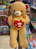 Urs maro de plus cu inima ursulet 80cm