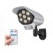 Proiector solar cu LED in forma de camera de supraveghere, telecomanda
