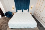 Pilota vara matlasata PureDream Coneltex, dimensiuni 200x210 cm, dreptunghiulara, culoare alba, umplutura fibra siliconizata, densitate 200 g/mp