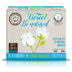 Absorbante de noapte din bumbac bio - 5 picaturi (10 buc) - VIVICOT Be Natural