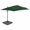 Umbrelă de exterior cu bază portabilă, verde, vidaXL
