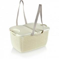 Cos de Picnic 27 Litri 49x32x24cm Tuffex TP4016 Crem foto