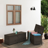 Cumpara ieftin Cutie de perne de exterior antracit 150x50x56cm lemn masiv brad