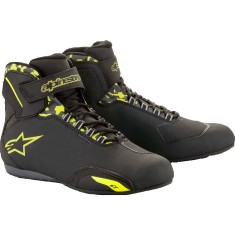 MBS Ghete moto impermeabile Alpinestars Sektor WP, negru/gri/galben, marime 40.5, Cod Produs: 34053016PE