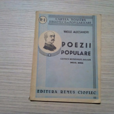 POEZII POPULARE - Cintece Batranesti, Balade, Doine - V. Alecsandri -1943, 86p