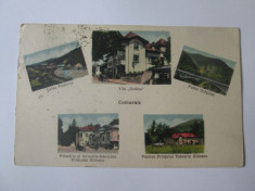 Comarnic-Palatul si birouri fabrica V.Bibescu carte postala colaj,circulata 1936 foto