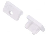 Obturator Alb pentru Profile LED, Set 20 Bucăți, ABS SLIM8