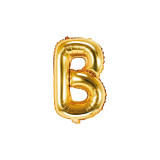 Balon Folie Litera B Auriu, 35 cm, Partydeco