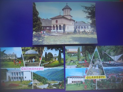 HOPCT LOT 4099- 3 CARTI POSTALE-GOVORA-OLANESTI/CALIMANESTI-VALCEA-NECIRCULATE foto