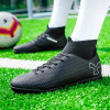 Ghete de fotbal MBrands cu glezniera 7.5 pentru teren sintetic culoare negru 41