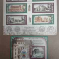 TIMBRE ROMANIA MNH LP1763b;1764 VECHIUL BUCUREȘTI ( bloc de 6 timbre +col.dant)