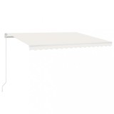 Cumpara ieftin Copertina retractabila manual, crem, 450x350 cm