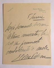 Scrisoare ELVIRA POPESCU catre actorul N. Soreanu (05.06.1926. plicul original) foto