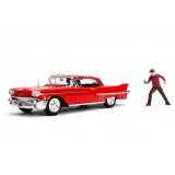 Nightmare on Elm Street 1958 Cadillac cu figurina, macheta auto 1:24, Jada Toys