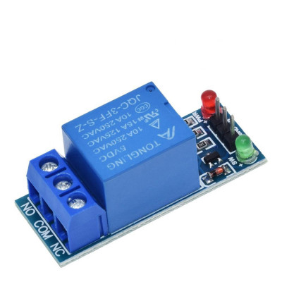 Modul cu 1 releu 5V, relay, relee, Arduino, model: bec rosu-verde (r.360) foto