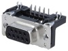 Conector D-Sub 9 Pin Soclu Mamă 90&deg; THT M3