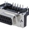 Conector D-Sub 9 Pin Soclu Mamă 90&deg; THT M3