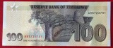 Zimbabwe 100 $ Dollars 2020 (2022) UNC necirculata **