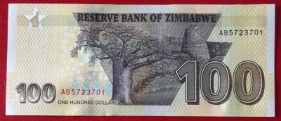 Zimbabwe 100 $ Dollars 2020 (2022) UNC necirculata ** foto