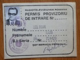 Radioteleviziunea Romana, Permis provizoriu de intrare, Radu Beligan, 1985