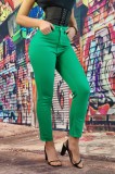 F913-12 Blugi clasici cu talie inalta din denim usor elastic, 34, 36