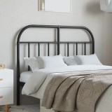 vidaXL Tăblie de pat metalică, negru, 120 cm