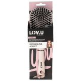 Perie roz pentru par Paddle LOV.U, 1 bucata, Parsa, Parsa Beauty