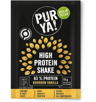 Pulbere pentru Shake Proteic cu Vanilie Bourbon 63% Proteina Bio 30 grame Pur Ya foto