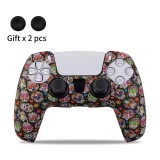 Husa controller ps5, 2 thumb grip, silicon, flower, Alte accesorii