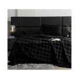 Cumpara ieftin Lenjerie Cocolino Cu Blanita de Iepure Pentru Pat Dublu, 6 piese, Negru - JO712