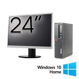 Pachet Calculator Refurbished LENOVO ThinkCentre M910s SFF, Intel Core i5-6500 3.20GHz, 8GB DDR4, 256GB SSD + Monitor 24 Inch + Windows 10 Home NewTec