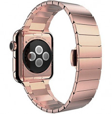 Curea pentru Apple Watch 38mm Otel Inoxidabil iUni Rose Gold Link Bracelet foto