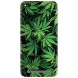 Husa silicon pentru Xiaomi Redmi 5A, Green Leaf Pattern