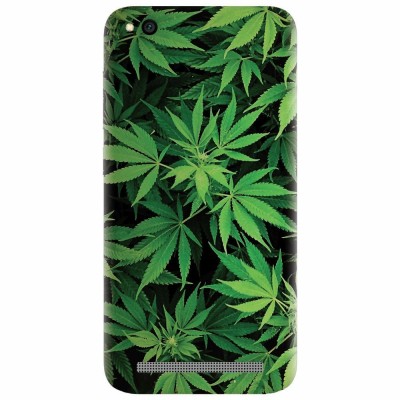 Husa silicon pentru Xiaomi Redmi 5A, Green Leaf Pattern foto