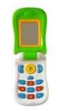 Telefon interactiv, educational pentru copii cu butoane care emit diverse melodii, LTOY7, Verde, Plastic