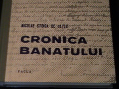 CRONICA BANATULUI-NICOLAE STOICA DE HATEG-ED-II-A REVAZUTA-370 PG A4- foto