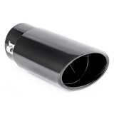 Ornament toba esapament din otel inoxidabil negru MT 020B AMiO, capat evacuare cu clema de prindere, montaj 37 - 54 mm, fara sudura