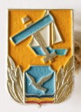 INSIGNA PENTRU ACTIVITATI APLICATIVE ALUMINIU VOPSIT SOIMII PATRIEI SOIM AL SOIMUL NAVOMODELISM ( CITITI DESCRIEREA )