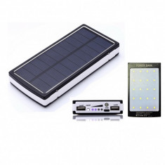 Baterie Externa Power Bank Solar cu UV Lanterna 20LED si USB foto