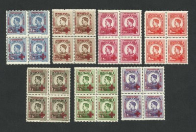 1946 MIHAI SERVICIUL PRIZONIERILOR DE RAZBOI SCUTIT TAXA POSTALA SUPRA. MNH x4 foto