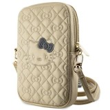 Geanta Crossbody - Hello Kitty Leather Quilted Bows Strap (HKPBPEKHBPD) - Gold