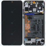 Huawei P30 Lite (MAR-LX1A MAR-L21A) Capac frontal al modulului de afișare + LCD + digitizer + baterie negru la miezul nopții 02352RPW