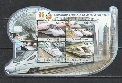 Guinea Bissau 2011 - Trenuri de Mare Viteza din China S/S 1v MNH foto