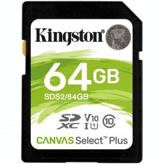 Card memorie SD KINGSTON 64 GB SDHC clasa 10 standard UHS-I U1 &quot;SDS2/64GB&quot;
