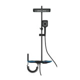 Set de Dus TrendiShop&reg;, Termostatat, Montare pe Perete, Cu Cap de Dus Reglabil 80-115 cm, Afisaj LED cu Temperatura, Iluminare Ambianta Colorata, Buto