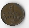 Moneda 1 santims 1928 - Letonia, Europa, Bronz