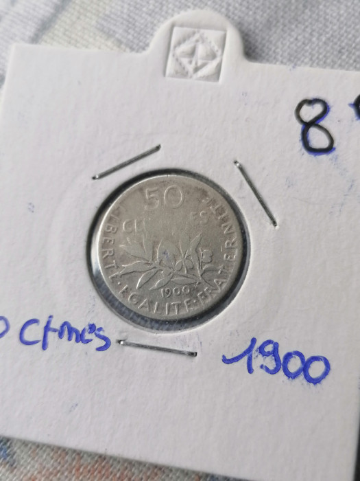 Franta. 50 centimes 1900 Argint.
