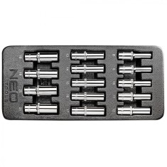 Set capete tubulare lungi, pentru dulap mobil, 1/2&amp;quot;, 8-21 mm, 14 piese, NEO foto