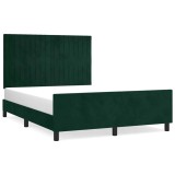Cumpara ieftin Cadru de pat fara saltea, verde inchis, 140x200 cm, catifea